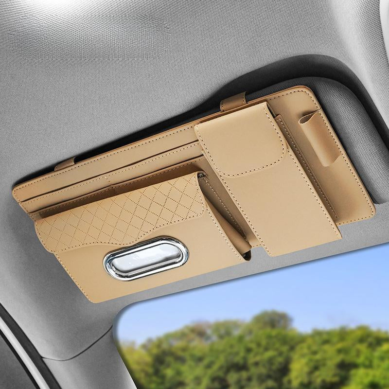 Stylish PU Leather Car Sun Visor Tissue Box - Your Ultimate Multifunctional Organizer for a Clutter-Free Drive