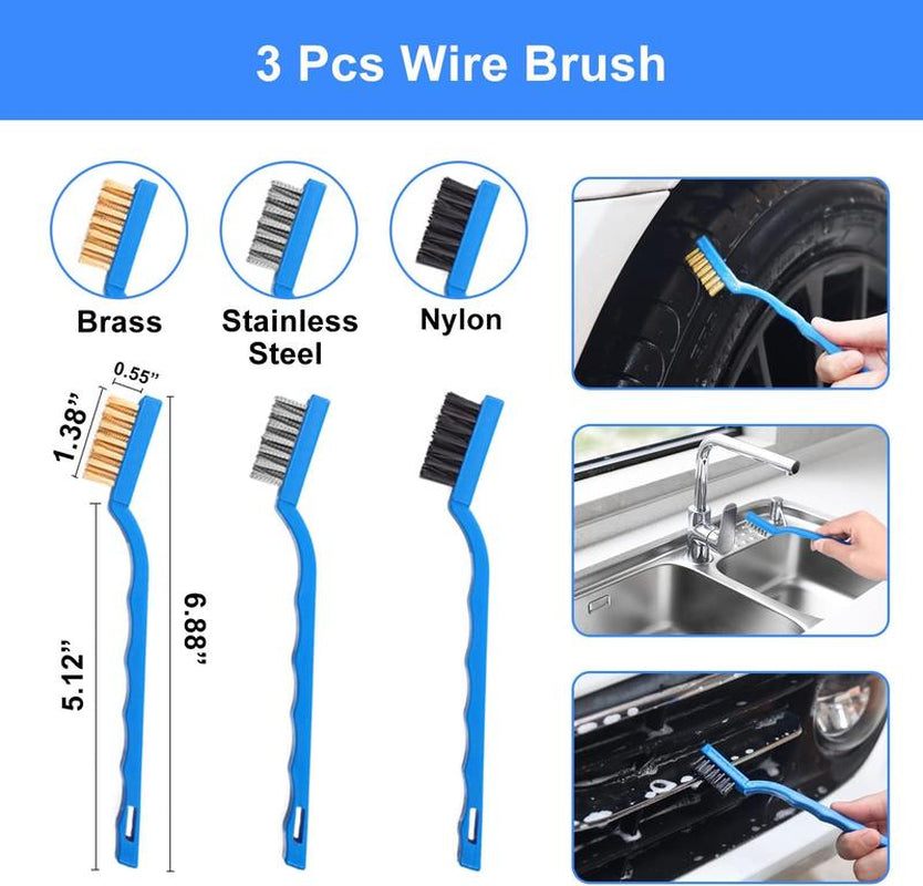 26Pcs Car Detailing Brush Set Car Detailing Kit Car Detailing Brushes, Car Cleaning Kit, Car Windshield Cleaning Tool, Professional Car Care Kit - Car Wash Brush Kit for Interior Exterior Wheels