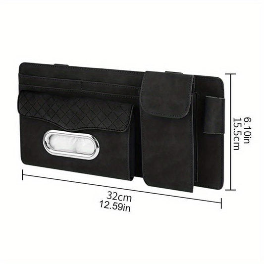 Stylish PU Leather Car Sun Visor Tissue Box - Your Ultimate Multifunctional Organizer for a Clutter-Free Drive