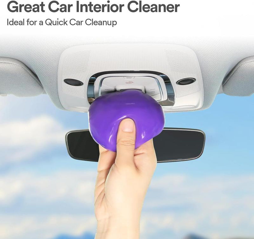 Cleaning Gel for Car Detailing Putty Car Putty Auto Detail Tools Car Interior Cleaner Car Cleaning Slime Car Crevice Cleaner Car Accessories Keyboard Cleaner Purple