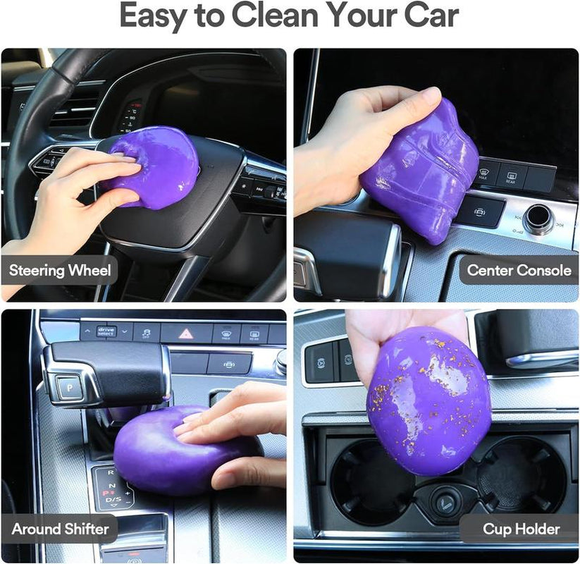 Cleaning Gel for Car Detailing Putty Car Putty Auto Detail Tools Car Interior Cleaner Car Cleaning Slime Car Crevice Cleaner Car Accessories Keyboard Cleaner Purple