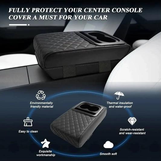 Comfort and Style Combined: Memory Foam Car Armrest Cushion for Ultimate Console Protection